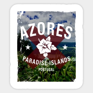 Azores (distressed) Sticker